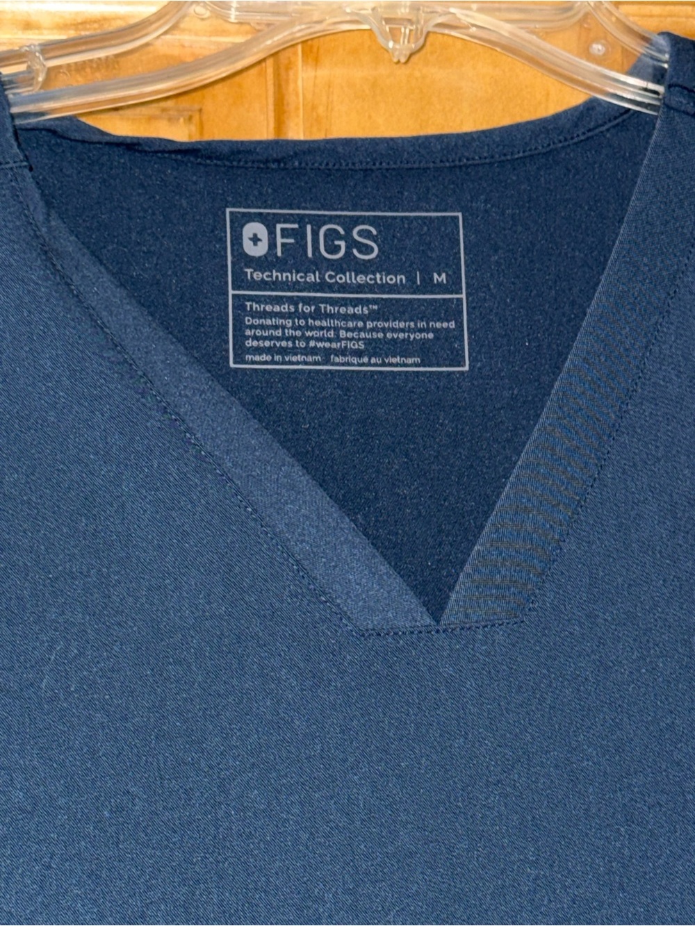 FIGS Dark Harbor V-Neck Technical Scrub Top